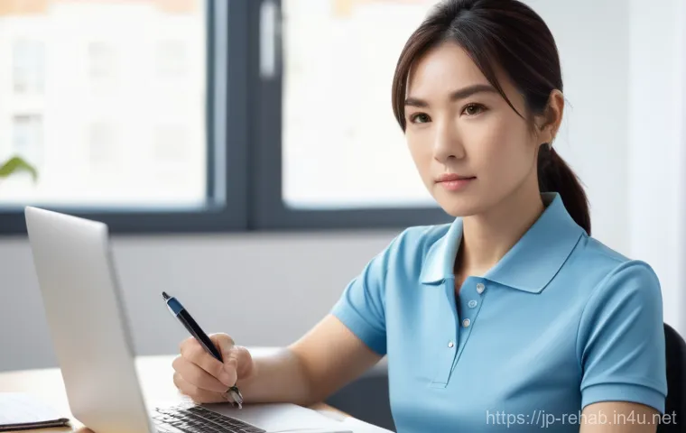 스포츠재활사 자격증 갱신 절차 - **Prompt 1: Focused Preparation for License Renewal**
A focused Japanese female sports rehabilit...