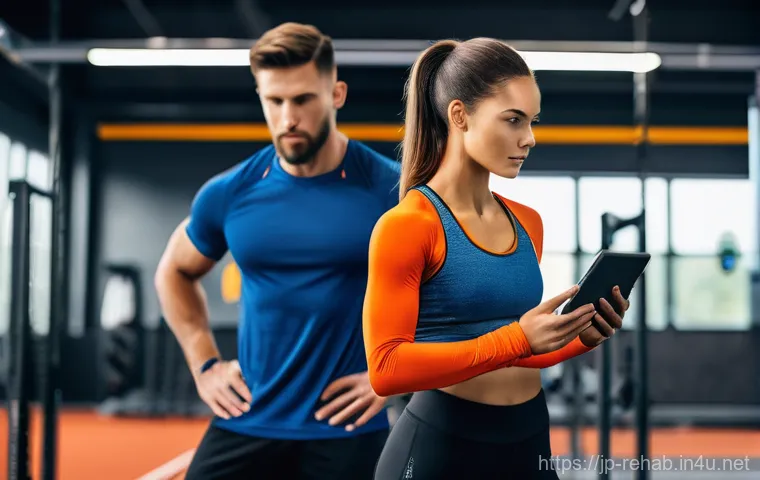 스포츠재활사 자격증 관련 학원 추천 - **Prompt:** A compassionate young female sports rehabilitation trainer, dressed in a professional, b...