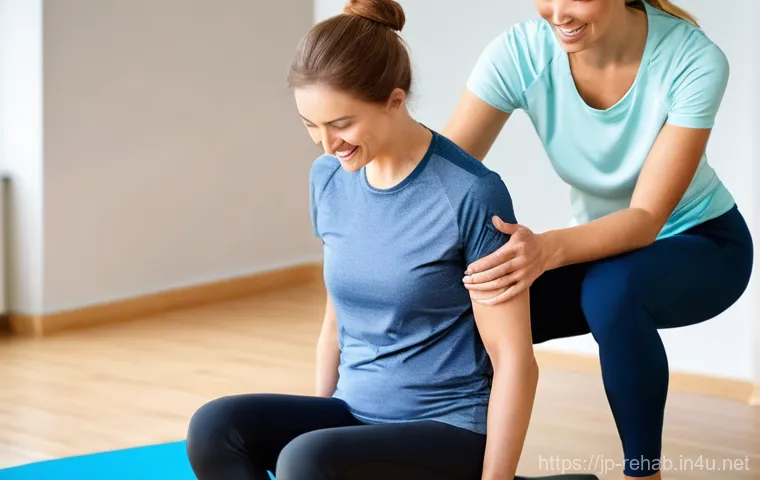 스포츠재활사로 프리랜서 활동하기 - **Prompt:** A compassionate female sports rehabilitation specialist, in her early 30s with a warm, e...